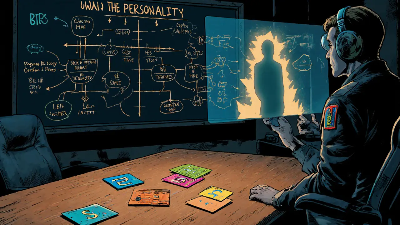 Diagnostické centrum s kartami BIP, DISC a 5S a matrice rozhodování.