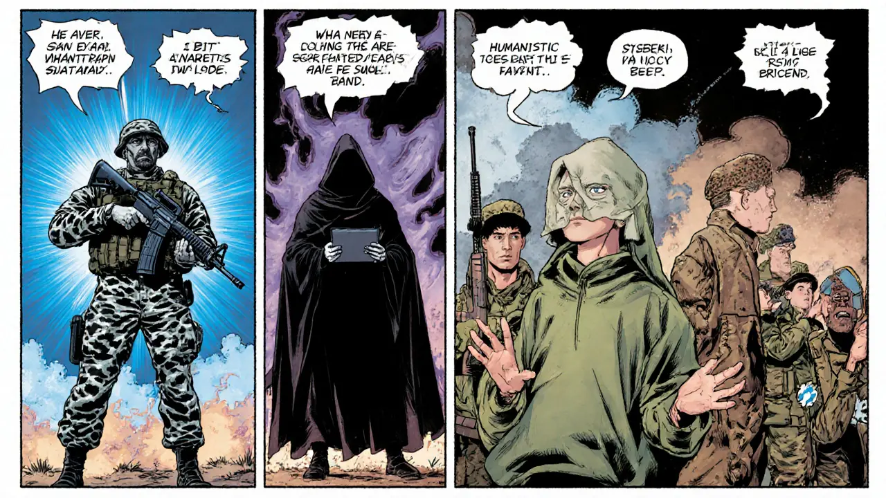 Porovnání čtyř psychoterapeutických směrů jako vojenské jednotky na bojišti.