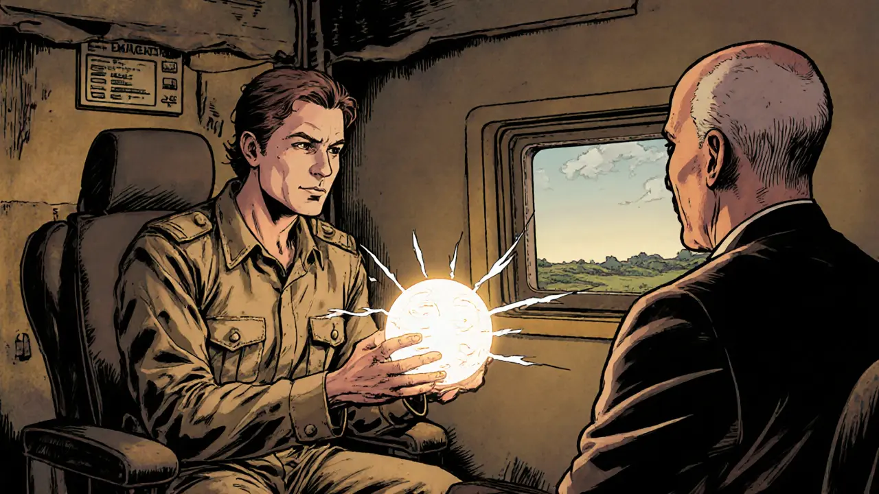 Terapeut a klient v místnosti, kde světelný puls představuje EMEMDR.