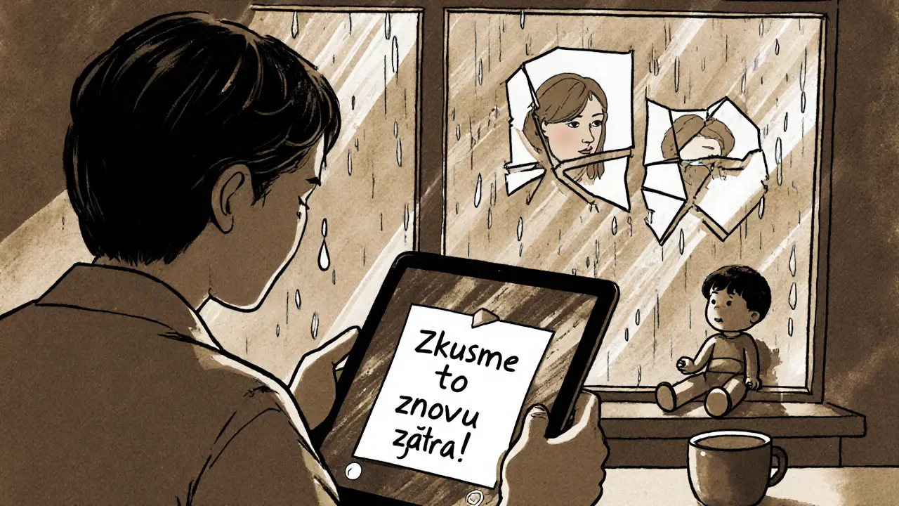 Selhání videokonference s náznakem odmítnutí a naděje na další pokus.