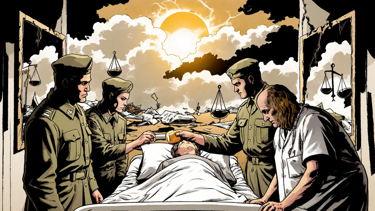 Tým lékařů podporuje pacientku, která se pomalu učí přijmout jídlo, zatímco její staré boje zůstávají za ní.