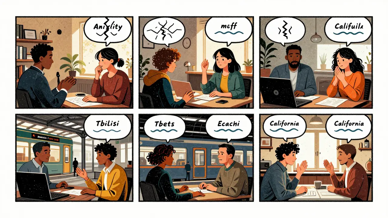 People worldwide in different locations having online therapy sessions with Czech therapists, emotional healing depicted visually.