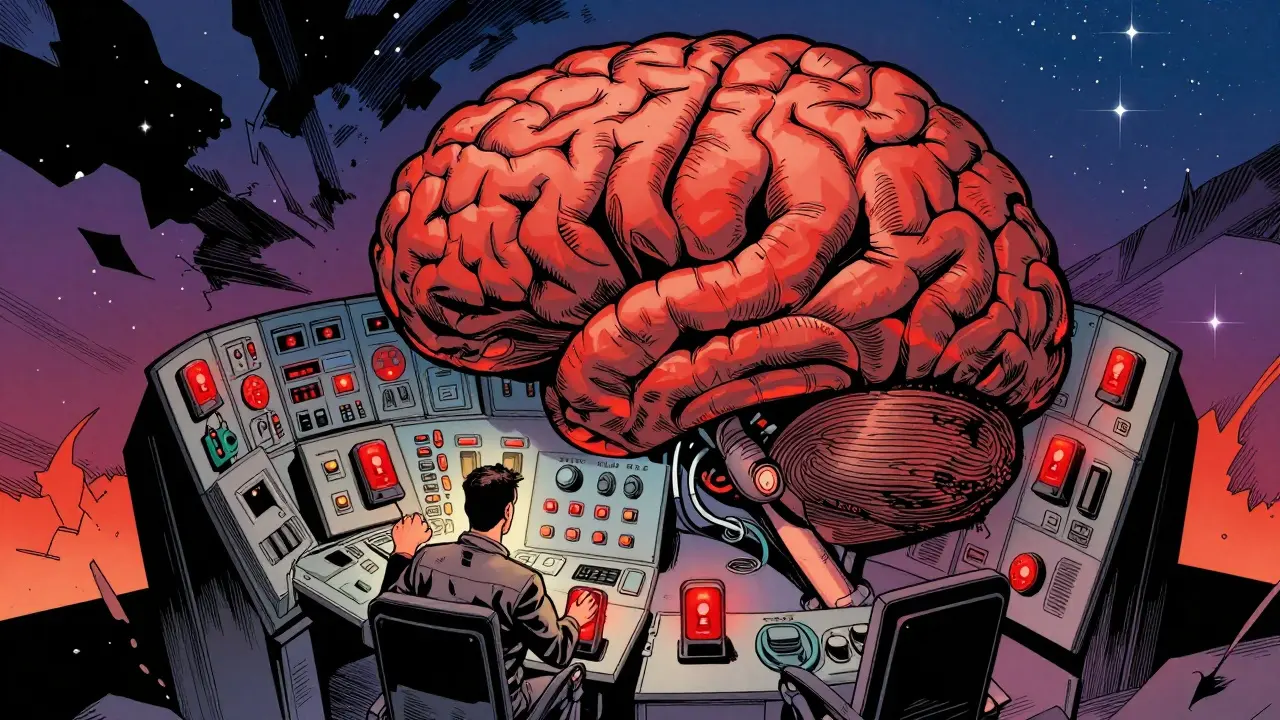 Konzepte mozku jako vojenské velitelství, kde je nastolováno pořadí a klid.