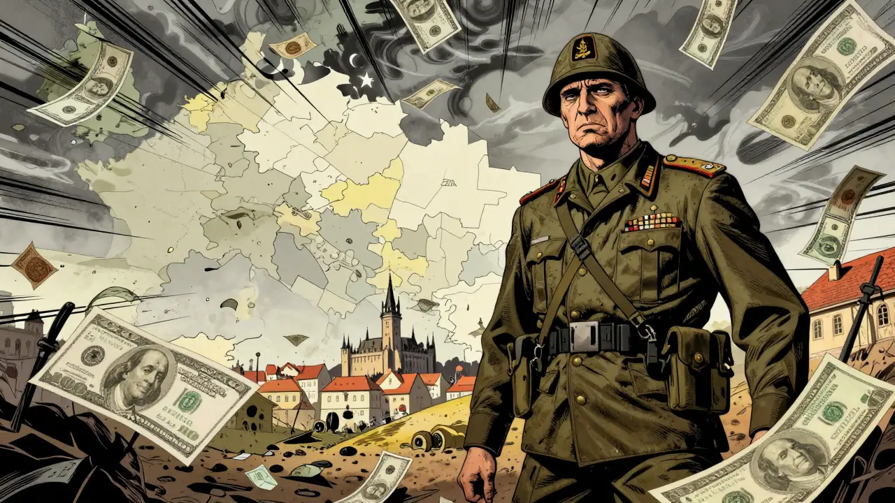 Terapeut jako voják bojuje proti cenám na mapě ČR, komiks