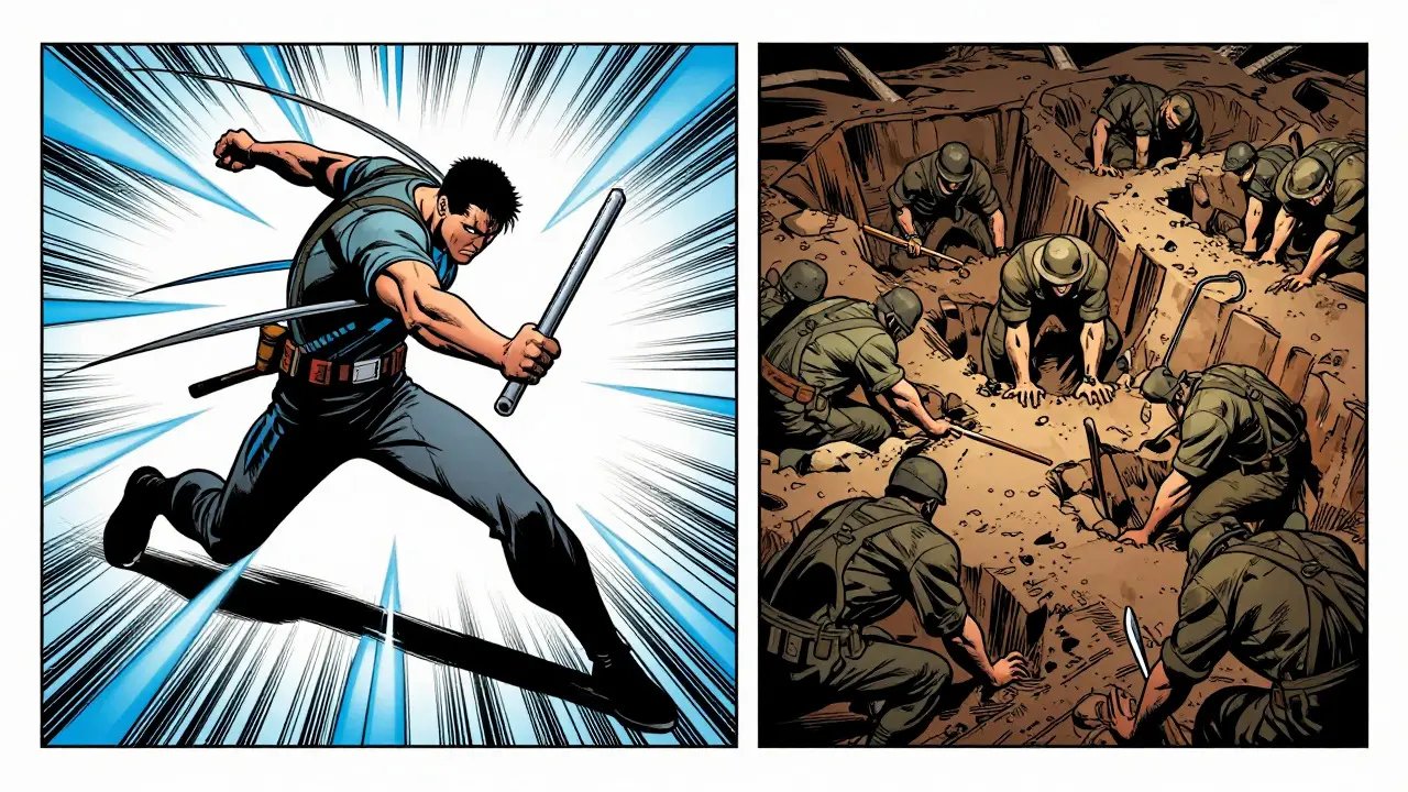 Srovnání krátkodobé a dlouhodobé terapie ve stylu komiksu